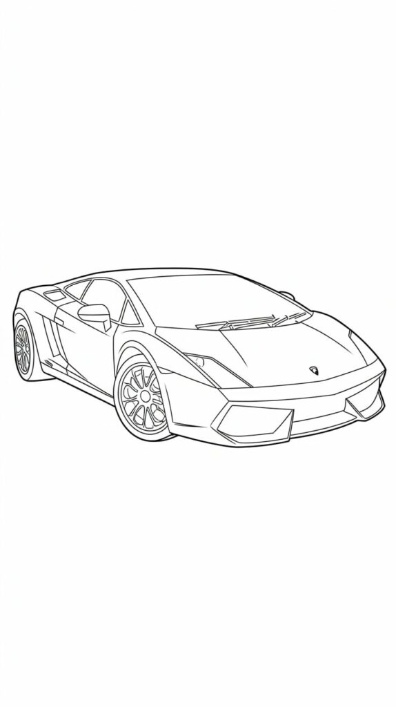 coloriage lamborghini aventador svj