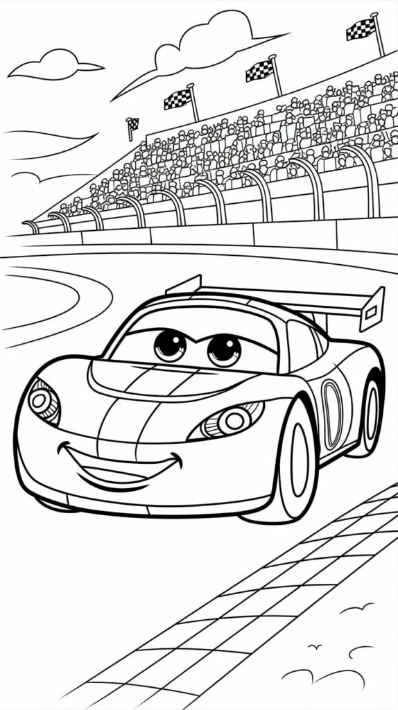 free printable race car coloring pages