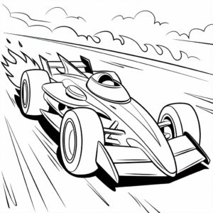 race car printable coloring pages