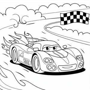 printable race car coloring pages