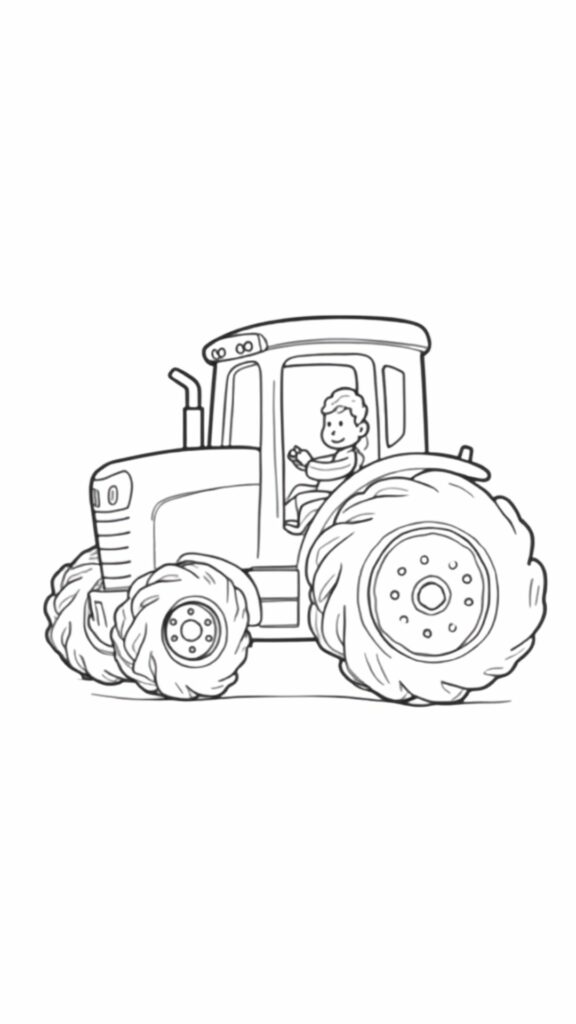 kleurplaat trekker deutz