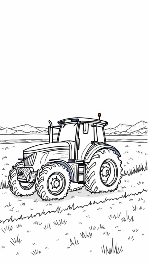 kleurplaat trekker fendt