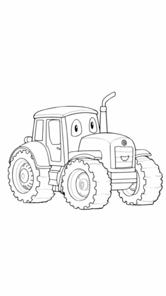 kleurplaat trekker john deere