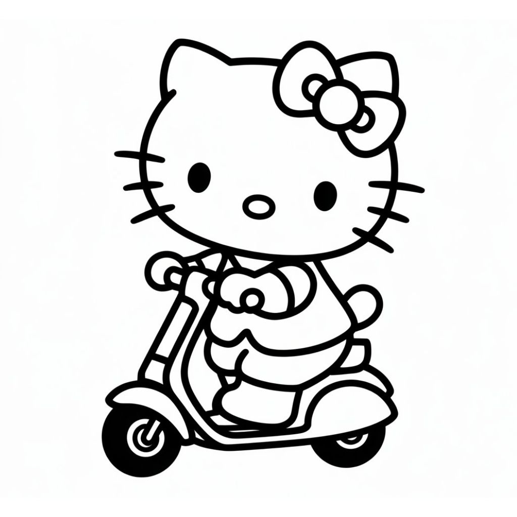 printable hello kitty coloring pages