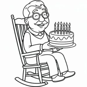 kleurplaat verjaardag opa