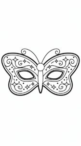 kleurplaten carnaval maskers
