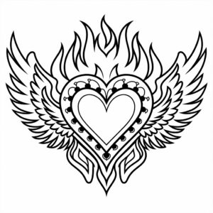 immagini cuore da colorare