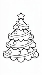 kleurplaten kerstboom