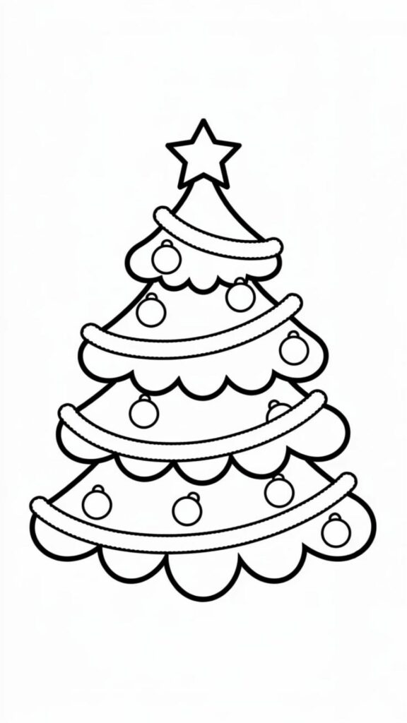 árvore de natal para colorir educação infantil