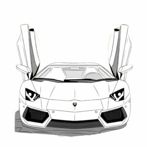 coloriage de lamborghini aventador