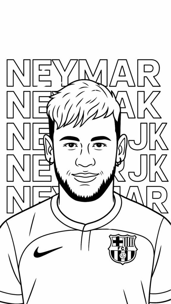 kleurplaten neymar