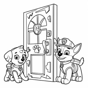 kleurplaten paw patrol mighty pups