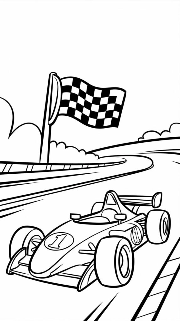 free race car coloring pages