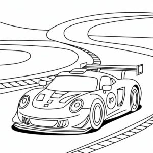 race car color page