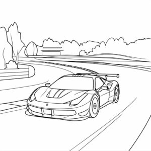 coloring pages race car