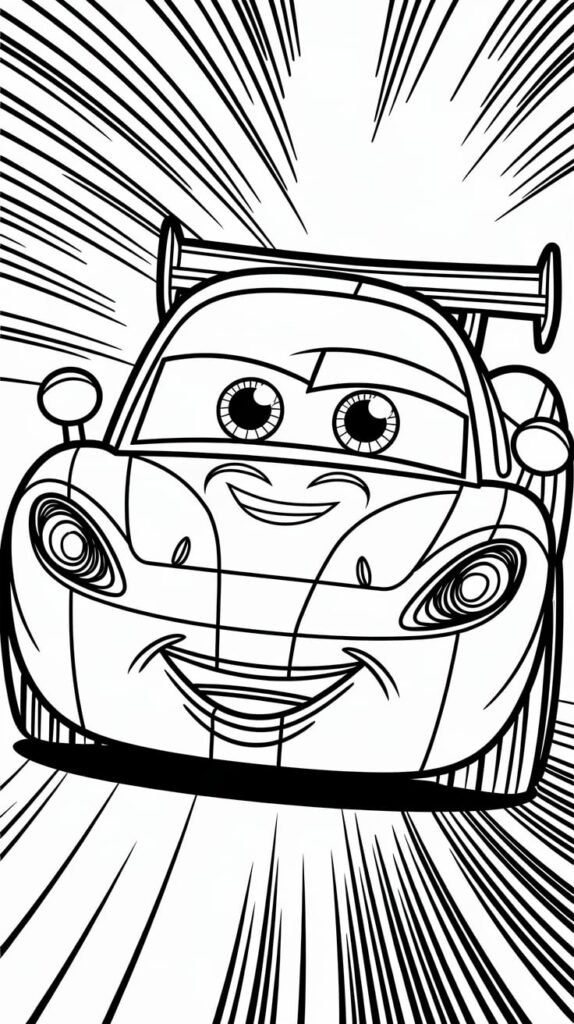 free coloring pages of race cars