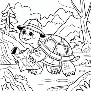 cute turtle coloring pages