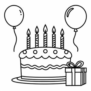 kleurplaten verjaardag