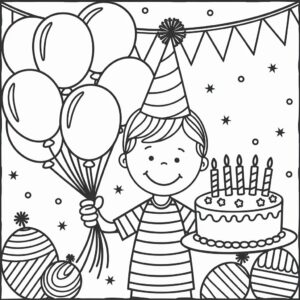kleurplaten voor verjaardag