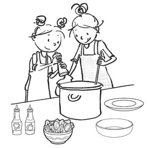 kleurplaten zoete zusjes