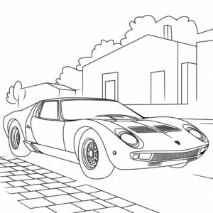 coloriage lamborghini a imprimer