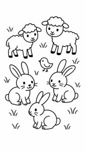 ausmalbild frühling einfach