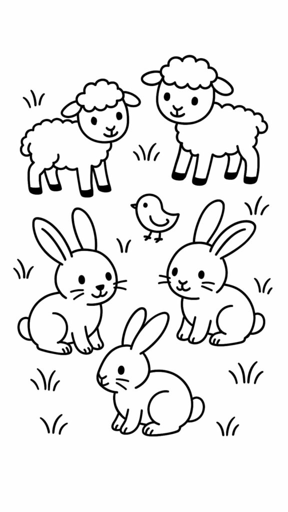 lente kleurplaat voor peuters​