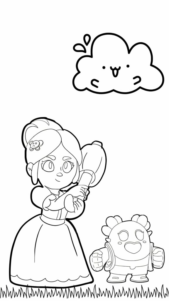 coloriage brawl stars spike