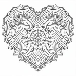 immagini di cuore da colorare