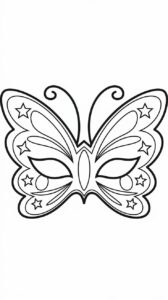 masker carnaval kleurplaat