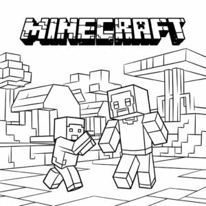 minecraft kleurplaat wither