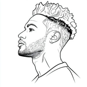 football-neymar-coloring-page