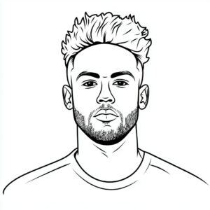 neymar-coloring-page-for-preschoolers