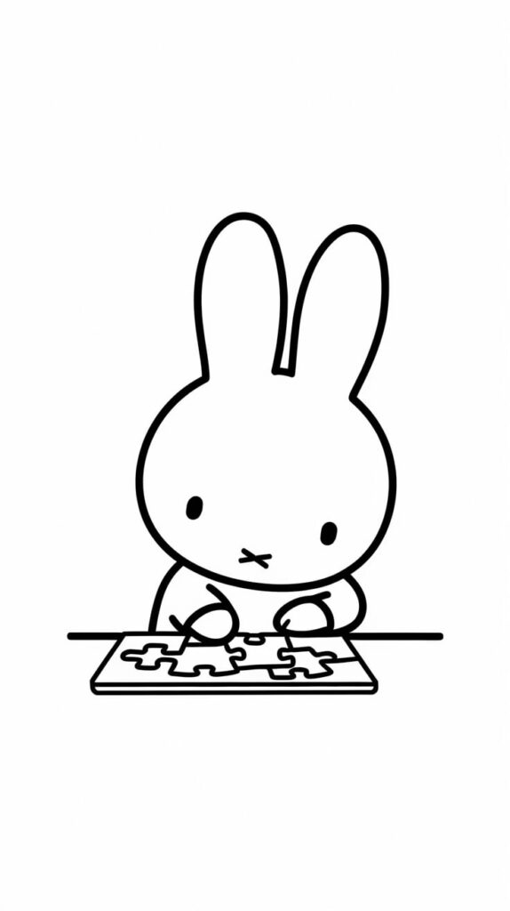 nijntje 1 jaar kleurplaat