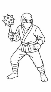 ninja kleurplaat