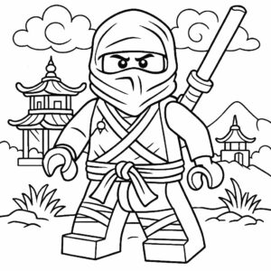 kleurplaat lego ninja go