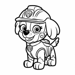 paw patrol chase kleurplaat