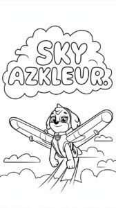 paw patrol coloring pages skye