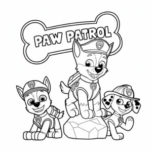paw patrol kleurplaat skye