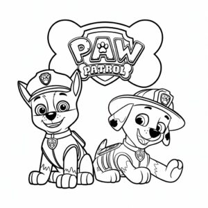 paw patrol kleurplaat verjaardag