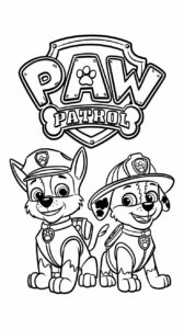 chase coloring page paw patrol