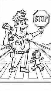 polizei ausmalbilder kindergarten