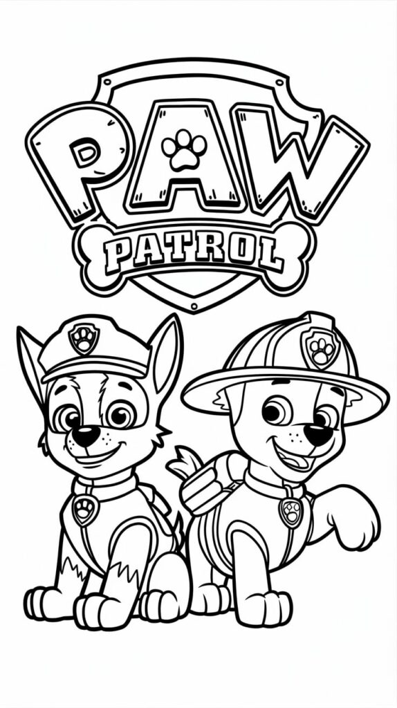 rocky paw patrol kleurplaat