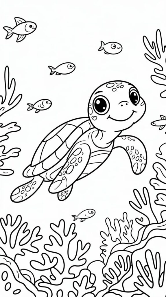 sea turtle color pages
