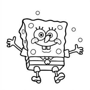 desenho para colorir e imprimir bob esponja