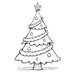 tekening kerstboom