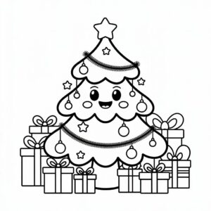 tekeningen van kerstbomen