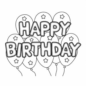 verjaardag kleurplaten