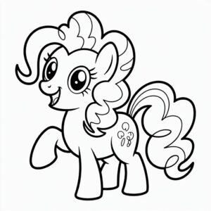 Blije Pinkie Pie kleurplaten