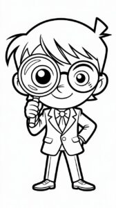 Detective Conan kleurplaat om te printen